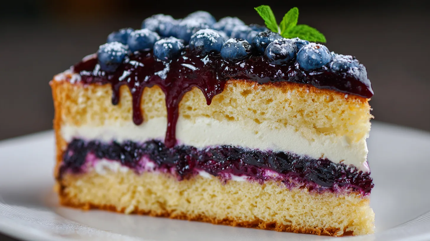 Blueberry Jam and Cream cake