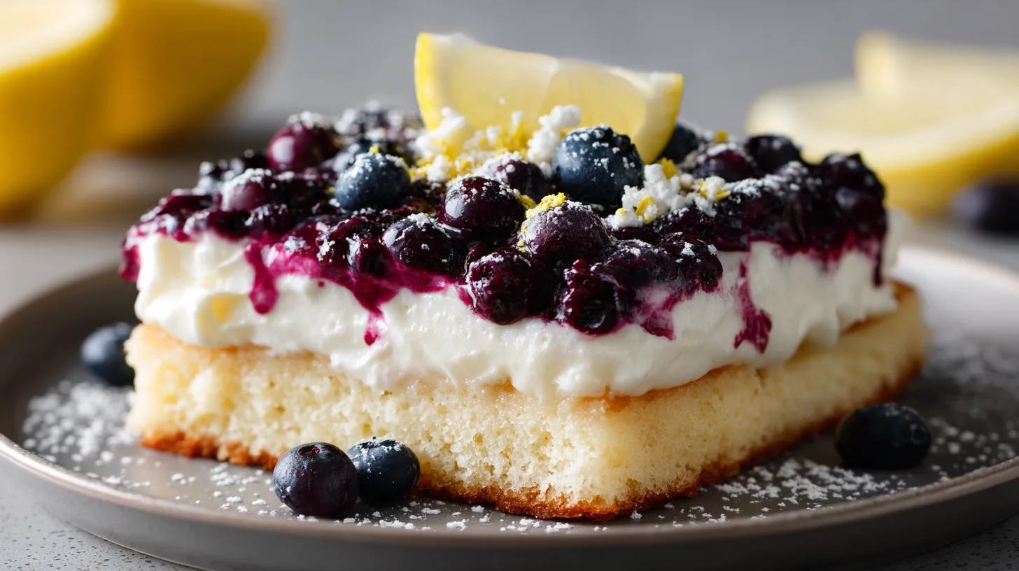 Lemon Blueberry sheet Cake