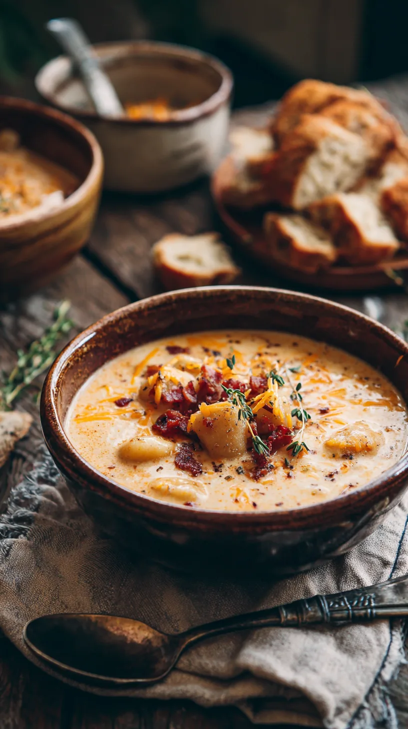 Bacon Cheddar Gnocchi Soup - Creamy, Cheesy & Cozy Comfort Food